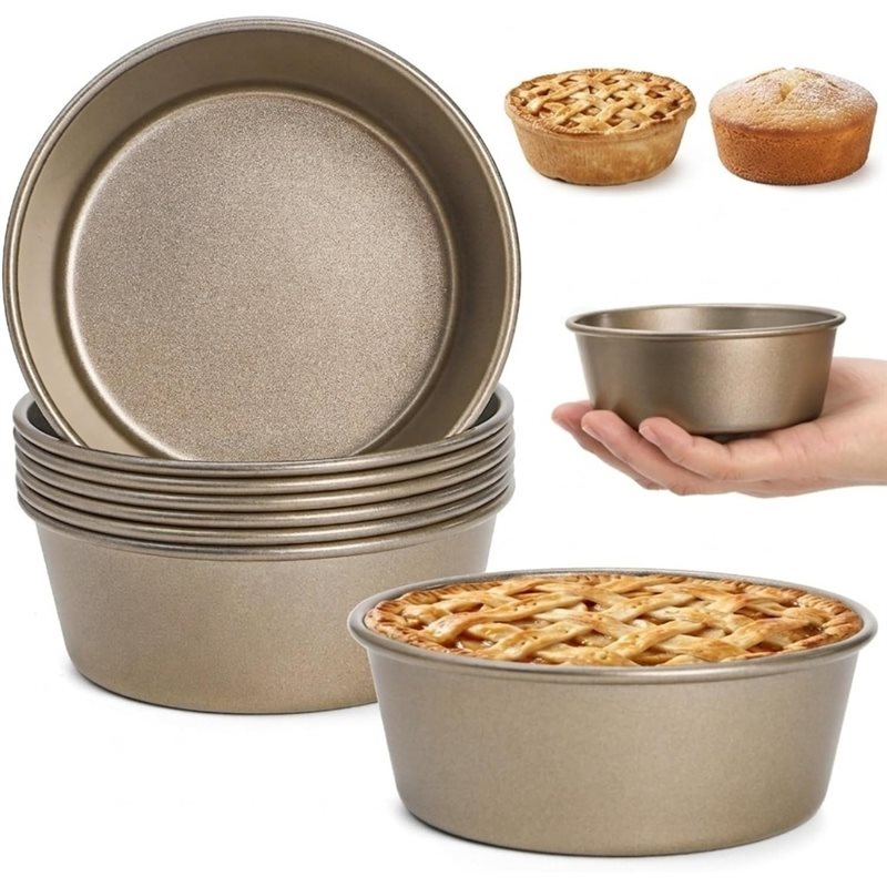 Muffin Tin Nonstick - ABUG-Mini Pie Pans 8 Pack, 4