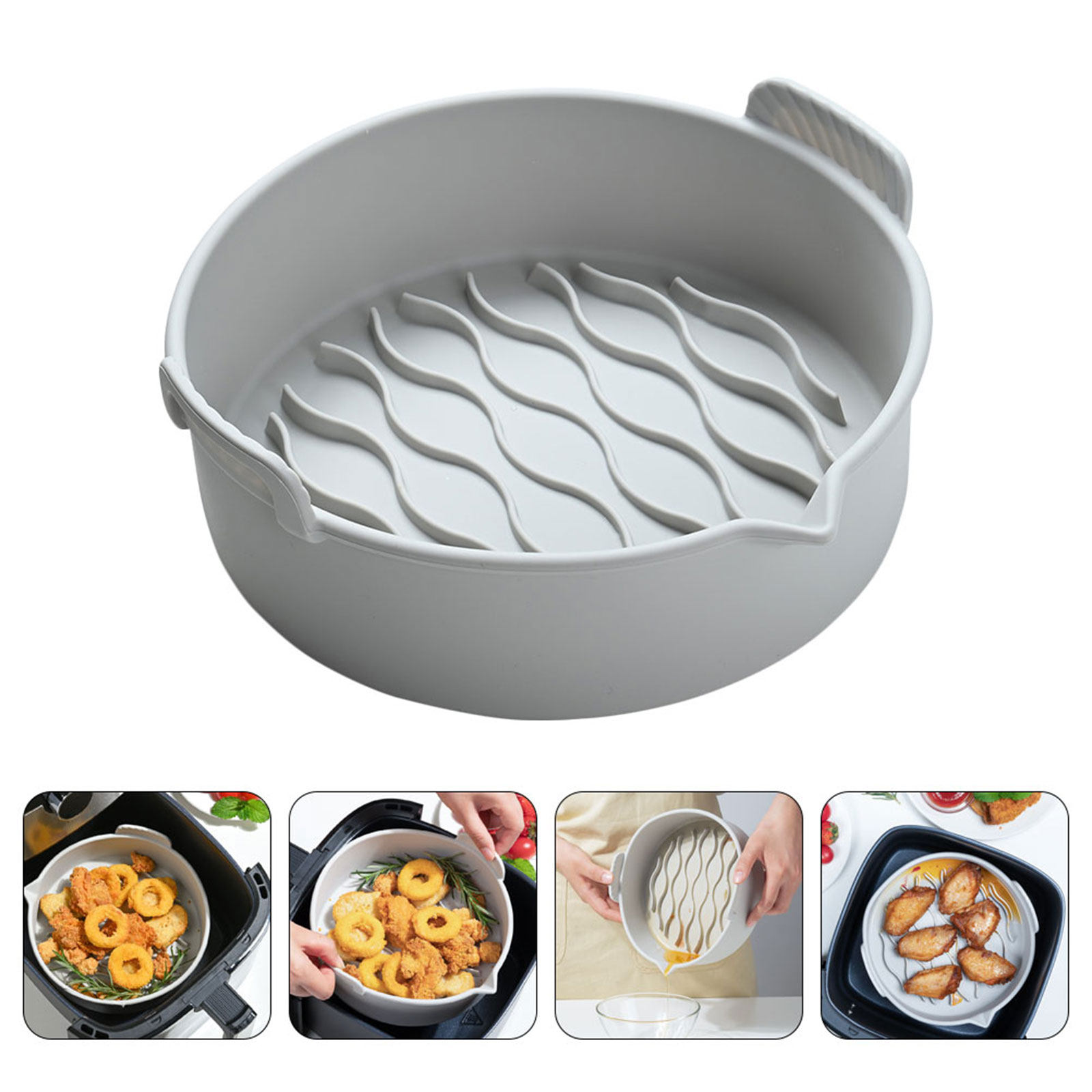 Kitchen Baking Trays - Household Air Fryer Silicone Liner Nonstick