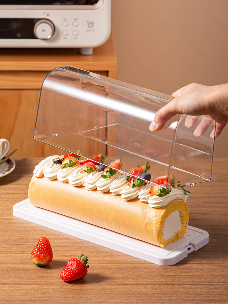 Kitchen Baking Storage Containers - Transparent Cake Roll Display Box Baking