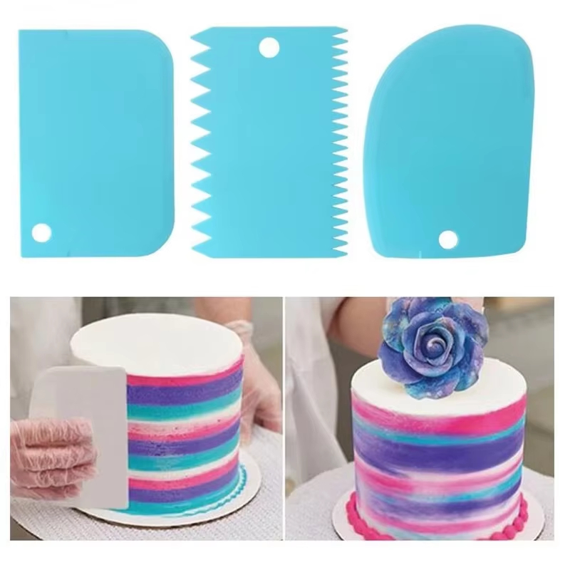 Kitchen Tools For Baking - 3PCS Cream Scraper Smoother Irregular Teeth