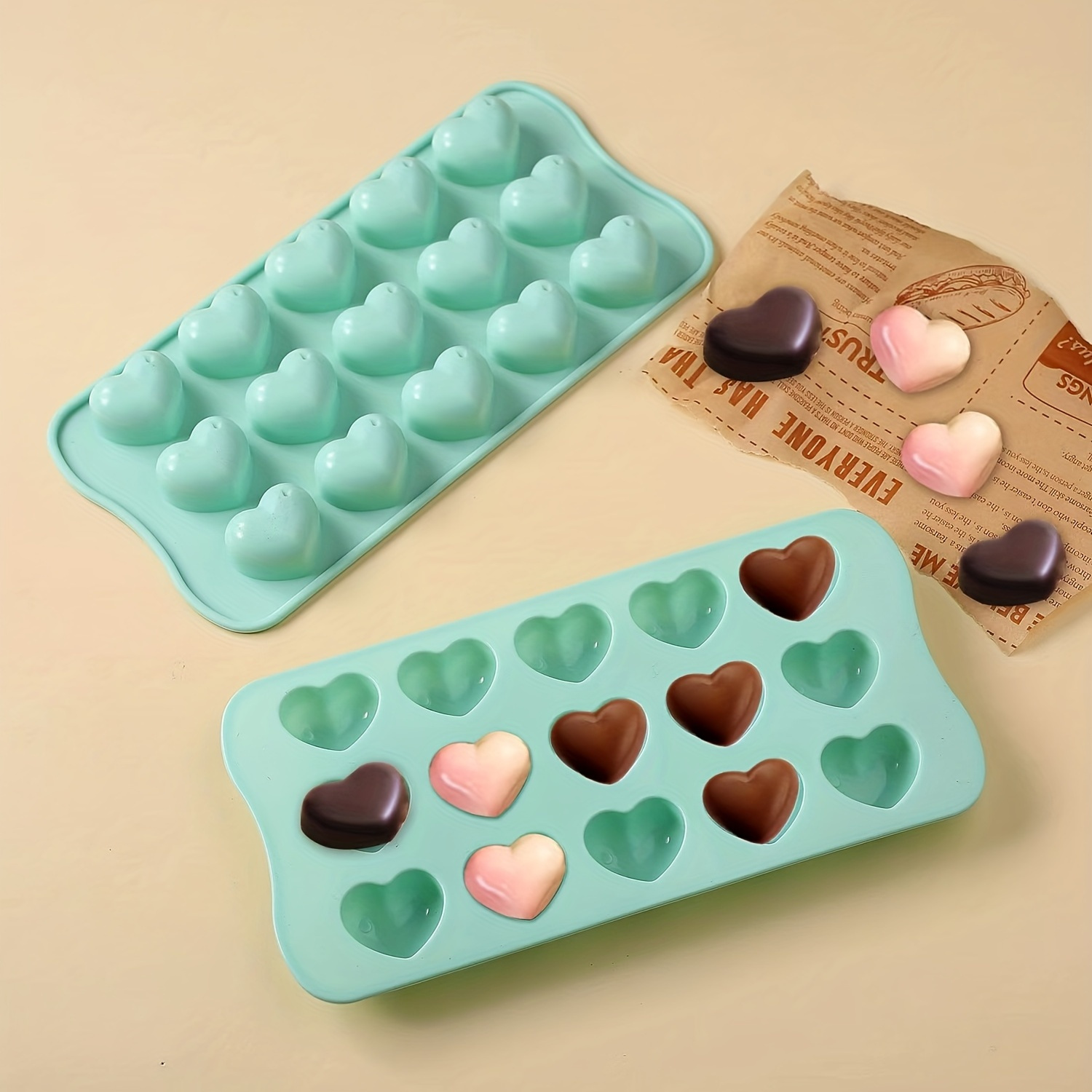 Kitchen Baking Cake - 1pc 3D Heart-shaped Chocolate Mold -