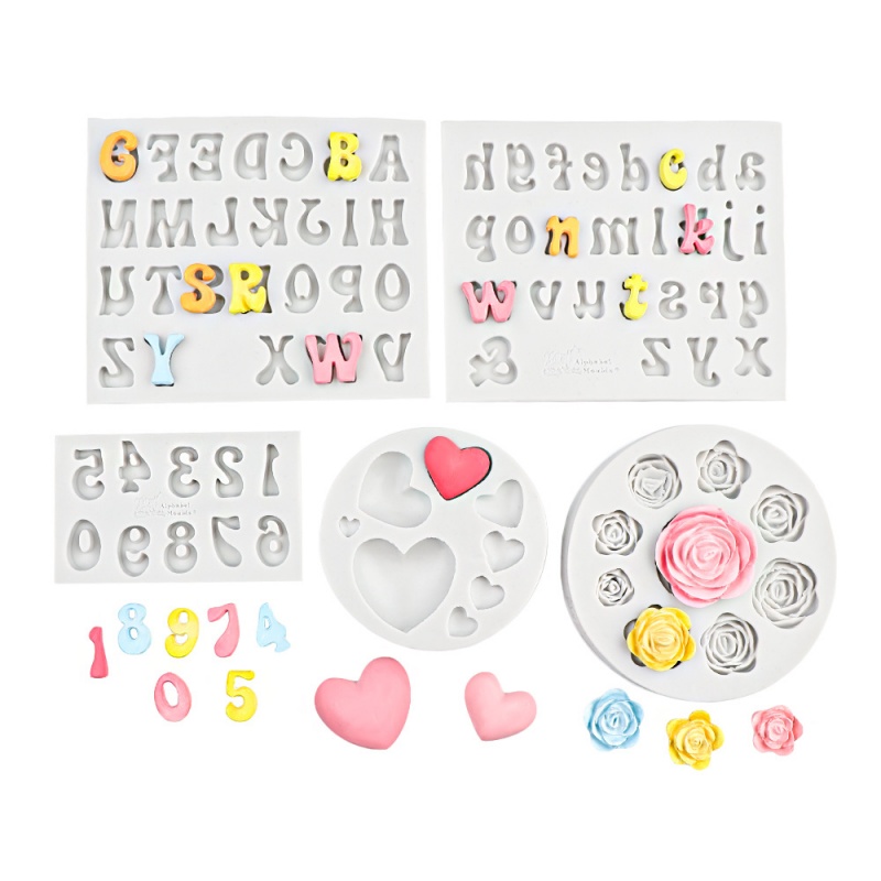 Kitchen Baking Cake - 3D Flower letter Heart Silicone Mold