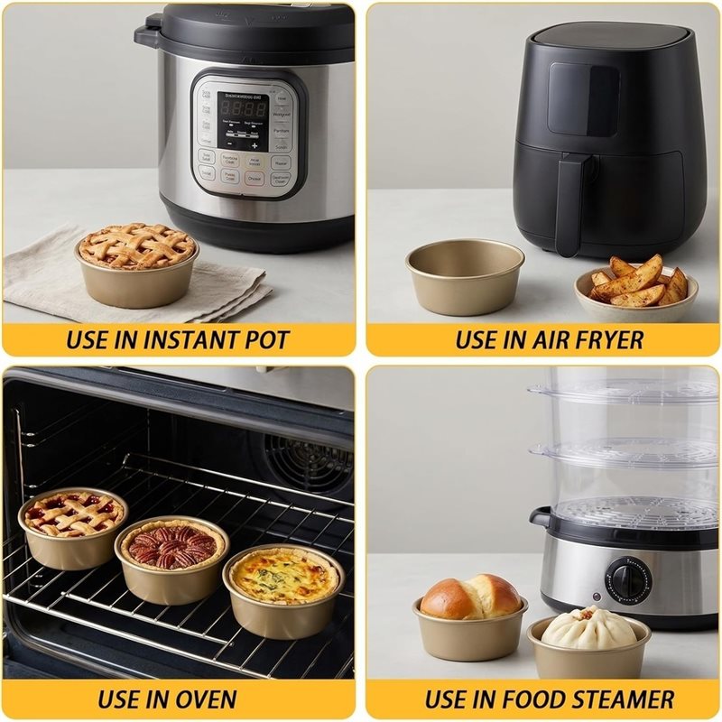 ABUG-Mini Pie Pans 8 Pack, 4 I - Muffin Tin Nonstick 评论和价格