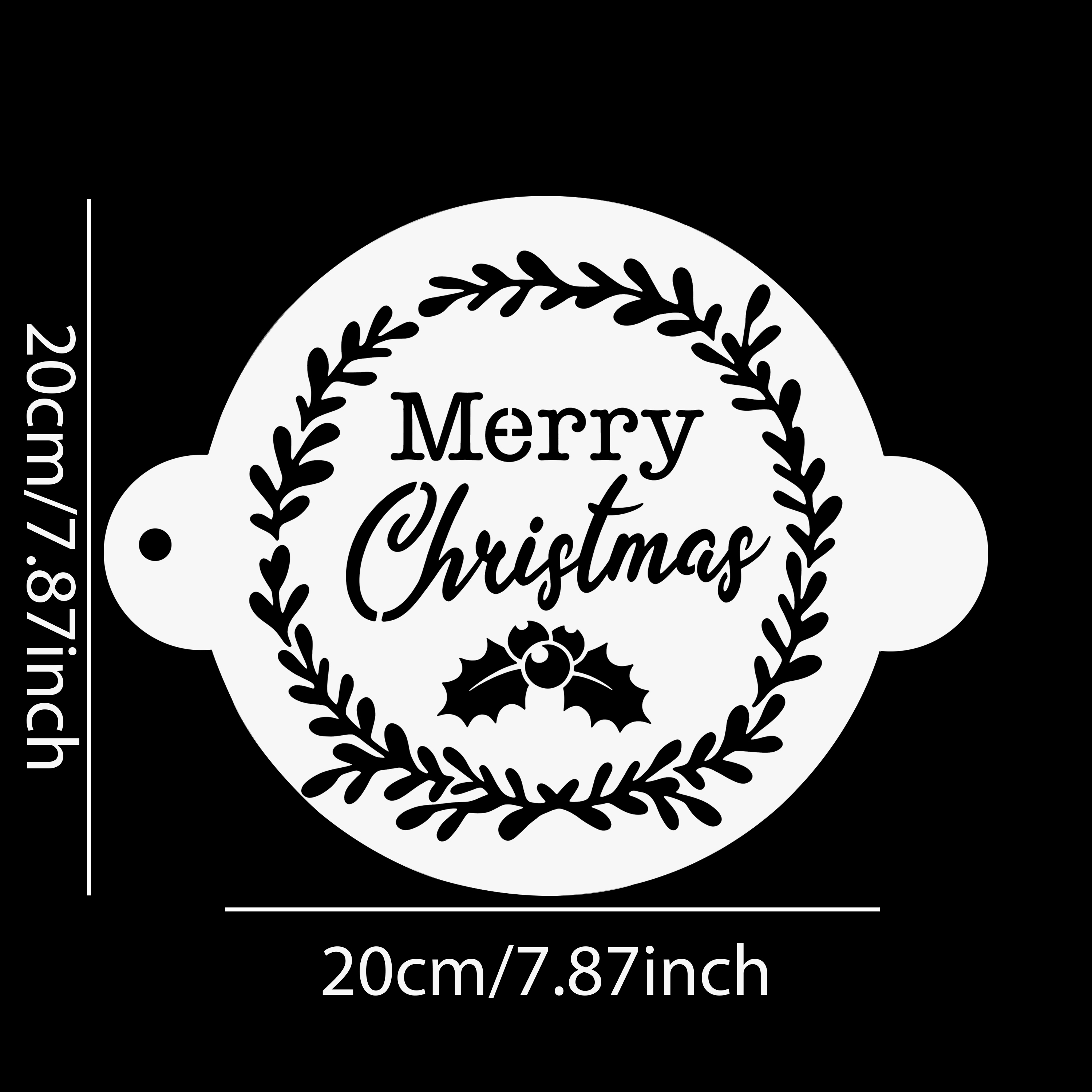 Round Christmas Holly‑Wreath C - Kitchen Tools For Baking 评论和价格