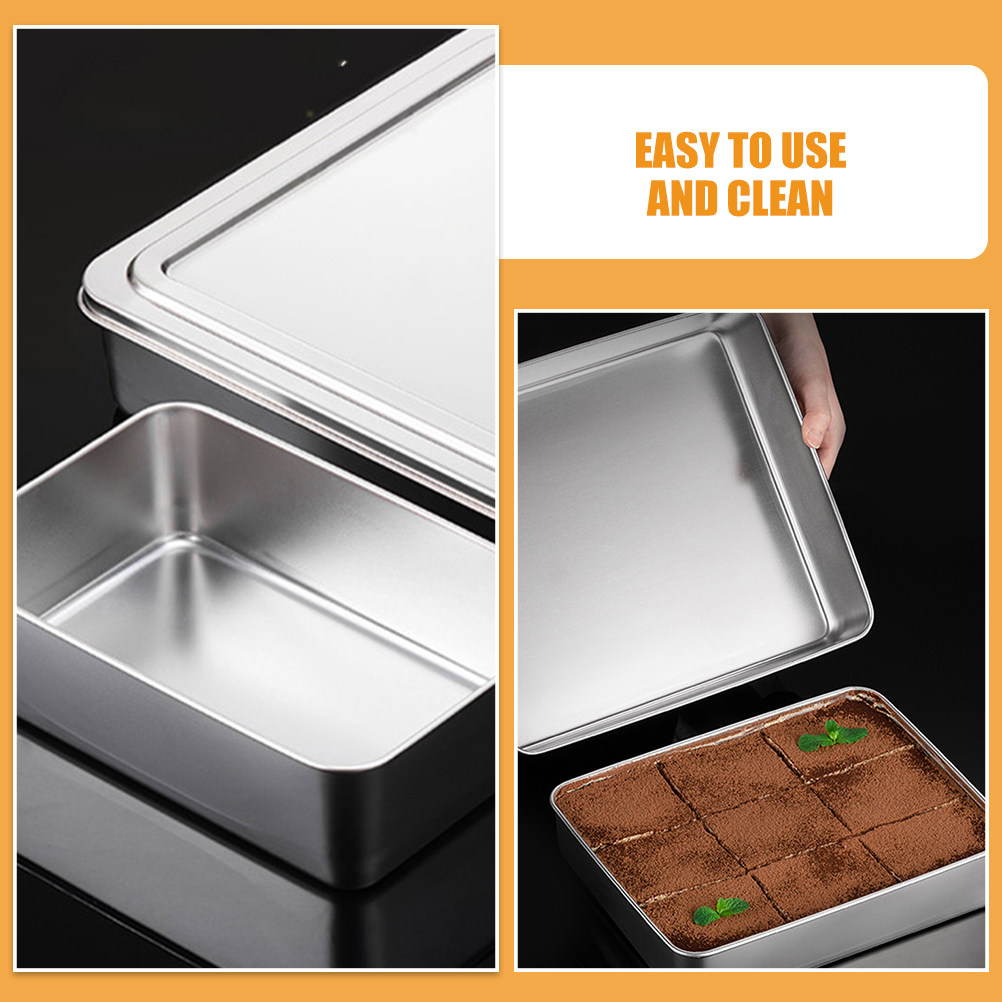 2Pcs Stainless Steel Baking Pa - Kitchen Baking Trays 评论和价格