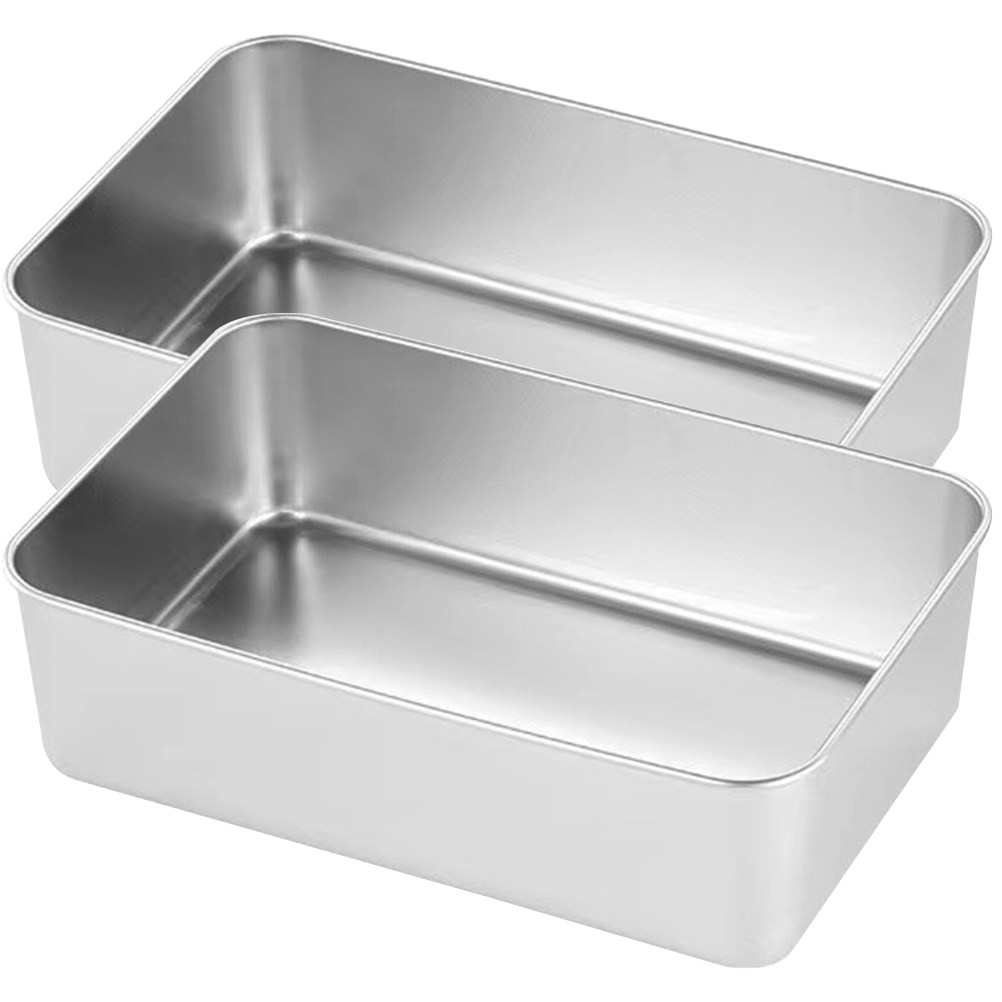 2Pcs Stainless Steel Baking Pa - Kitchen Baking Trays 评论和价格
