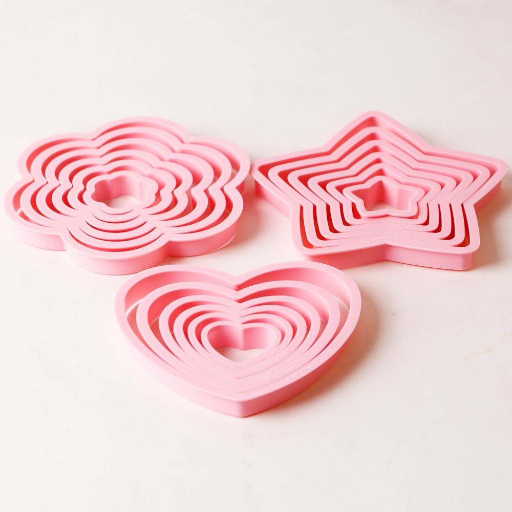 1set/3sets Pink Heart Star Flo - Kitchen Appliances For Baking 评论和价格