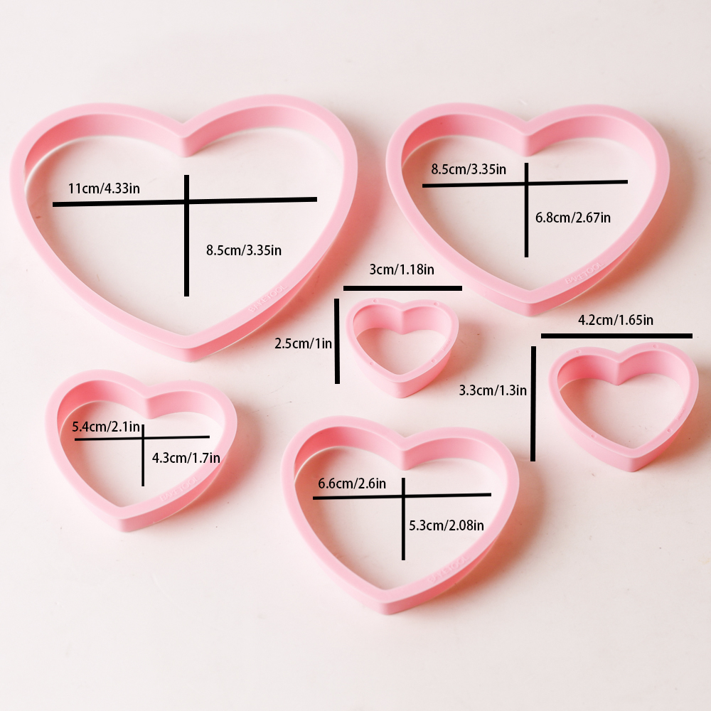 1set/3sets Pink Heart Star Flo - Kitchen Appliances For Baking 评论和价格