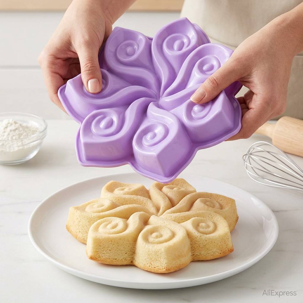 Large Flower Silicone Cake Mol - Kitchen Baking Store 评论和价格