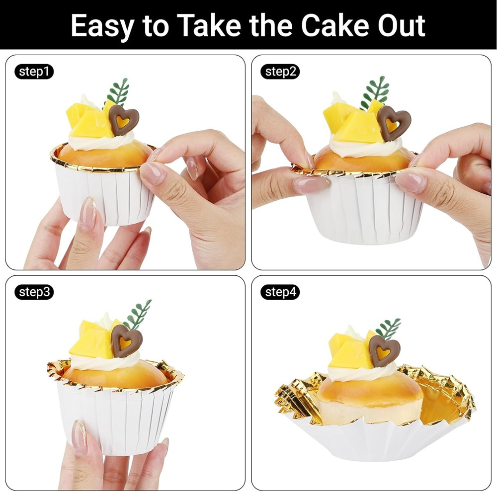 50 pcs Muffins Cup Paper Cupca - Kitchen Baking Cake 评论和价格