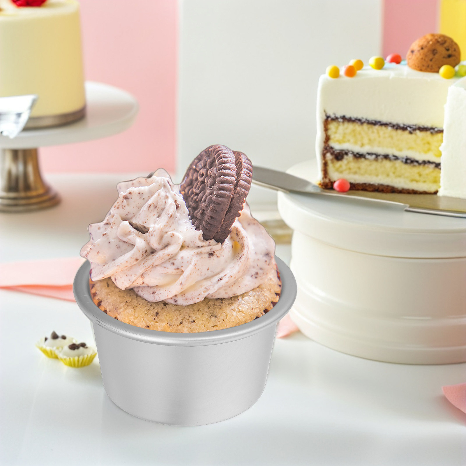 12Pcs Aluminum Round Cake Tins - Muffin Tin Nonstick 评论和价格