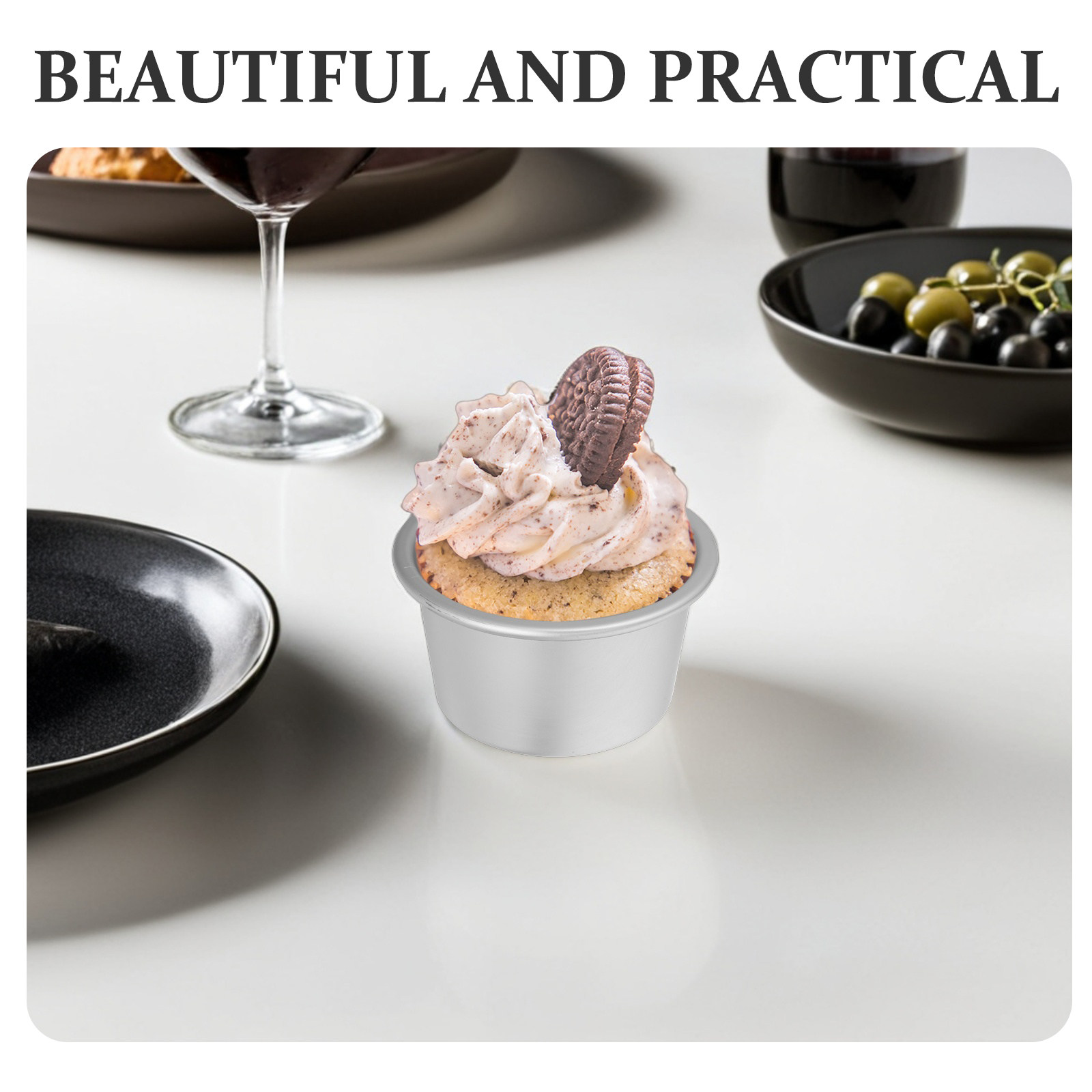 12Pcs Aluminum Round Cake Tins - Muffin Tin Nonstick 评论和价格