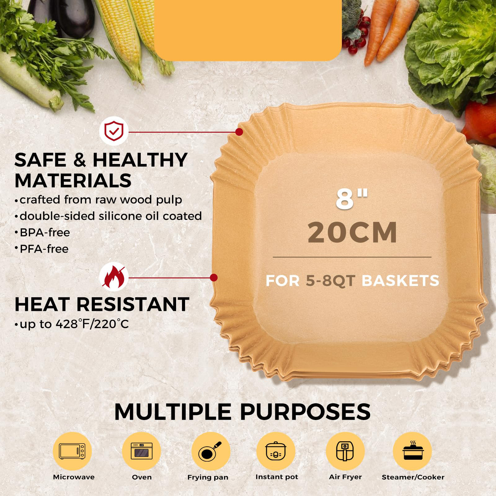 200 Pcs Square Disposable Air  - Kitchen Baking Sheets 评论和价格