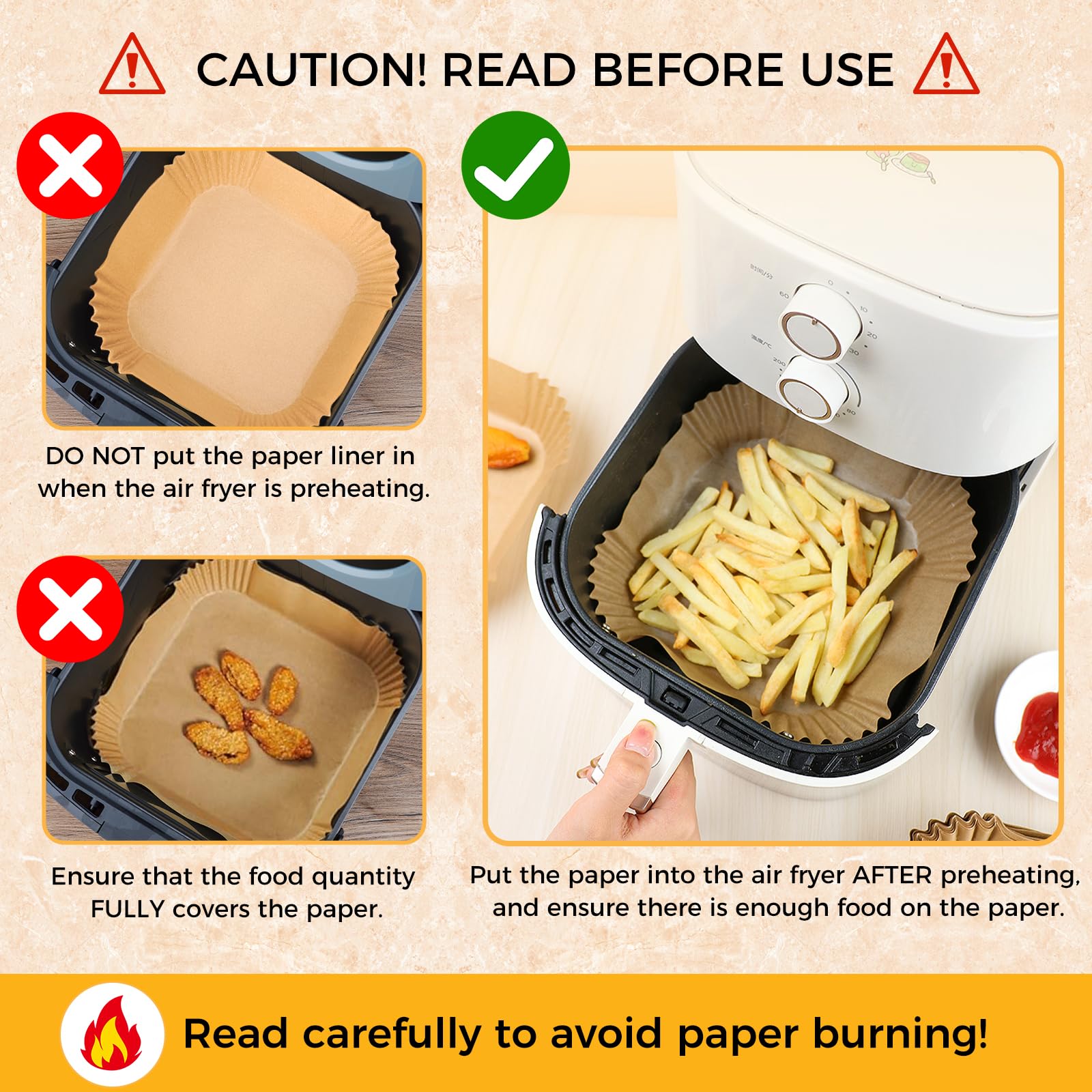 200 Pcs Square Disposable Air  - Kitchen Baking Sheets 评论和价格