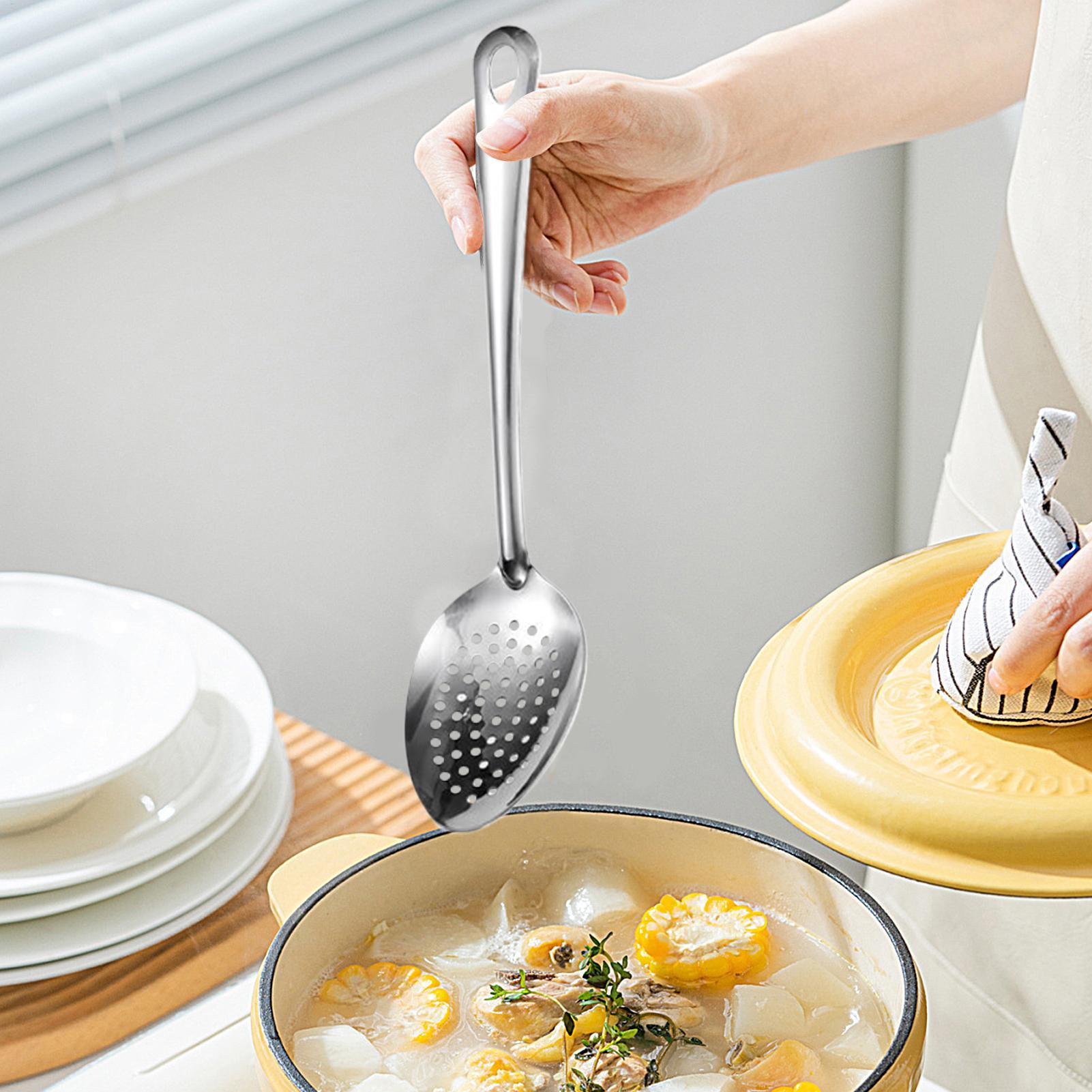 New Metal Slotted Spoon Stainl - Offset Spatula Set 评论和价格