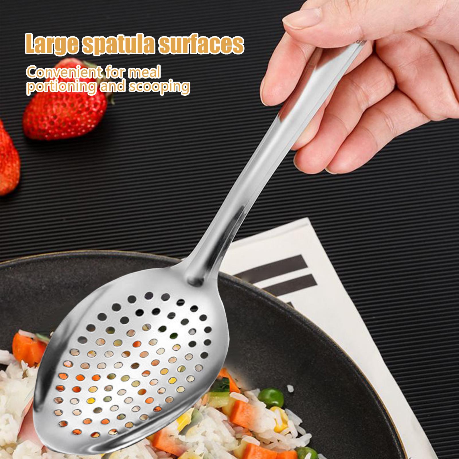 New Metal Slotted Spoon Stainl - Offset Spatula Set 评论和价格