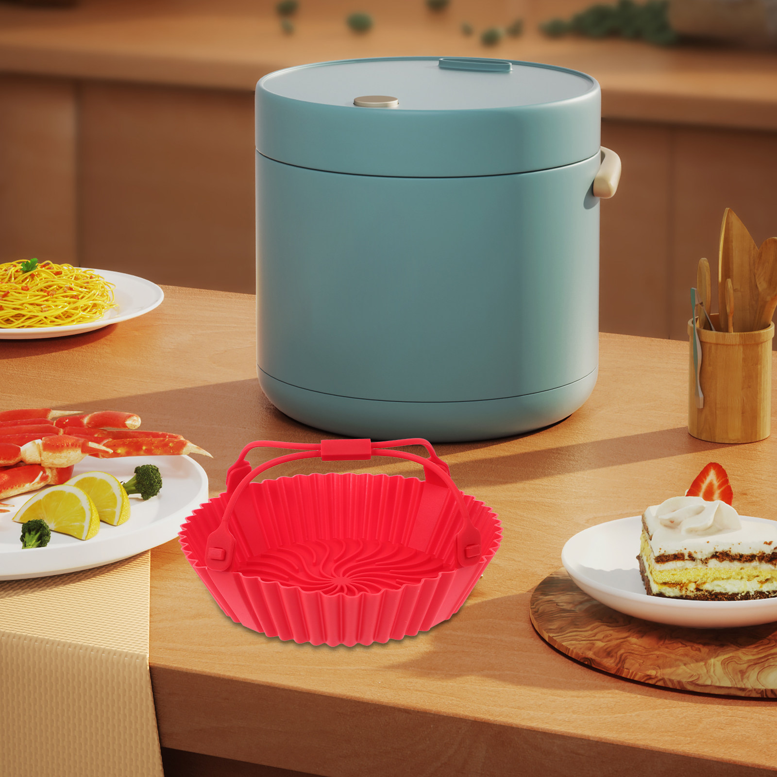 Air Fryer Silicone Pot Non Sti - Kitchen Baking Trays 评论和价格