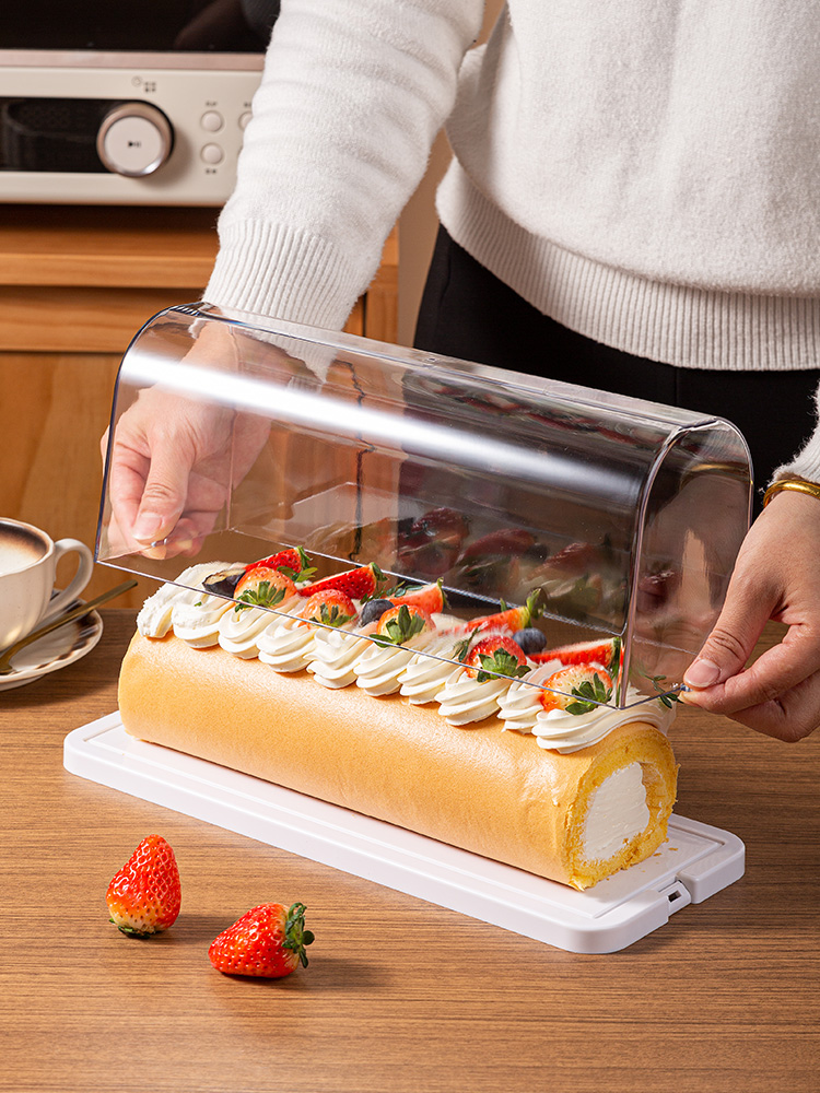 Transparent Cake Roll Display  - Kitchen Baking Storage Containers 评论和价格