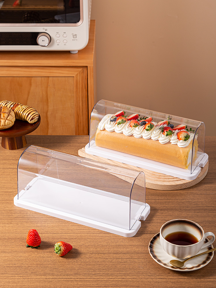 Transparent Cake Roll Display  - Kitchen Baking Storage Containers 评论和价格