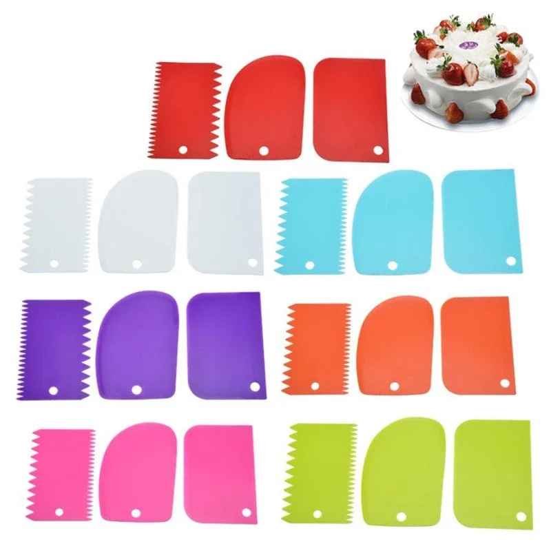3PCS Cream Scraper Smoother Ir - Kitchen Tools For Baking 评论和价格