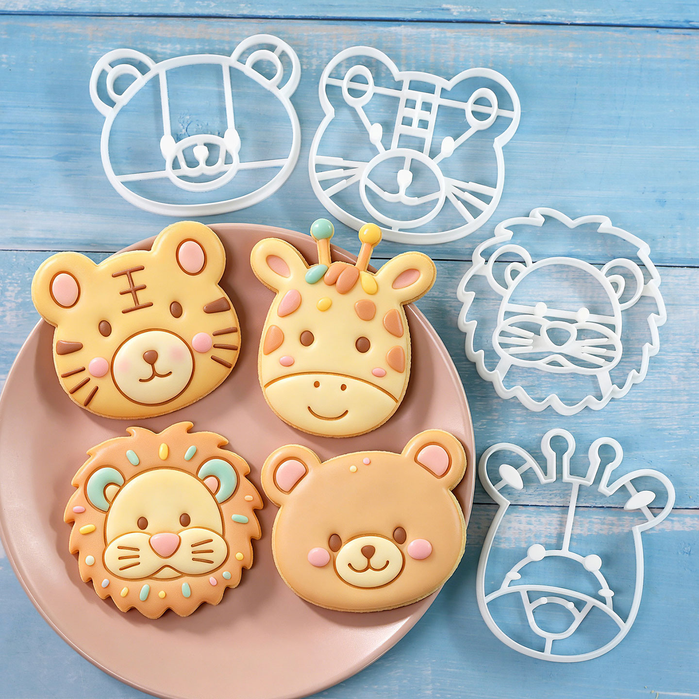 4 Pcs Animal Cookie Cutters Se - Kitchen Baking Cake 评论和价格