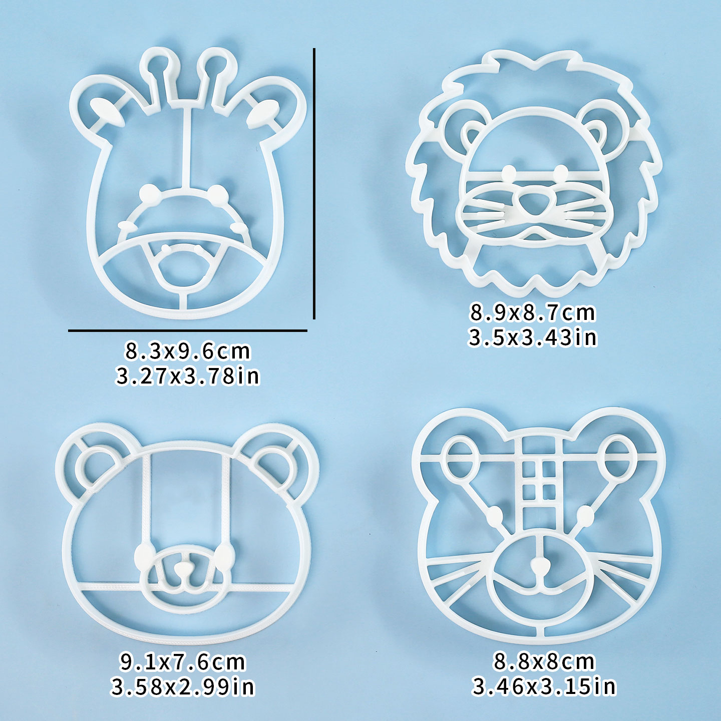 4 Pcs Animal Cookie Cutters Se - Kitchen Baking Cake 评论和价格