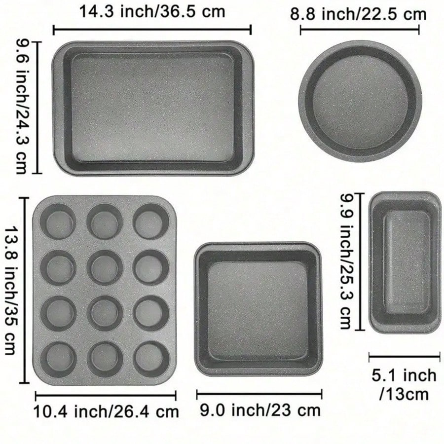 5Piece Bakeware Set, Non-Stick - Kitchen Baking Sheets 评论和价格