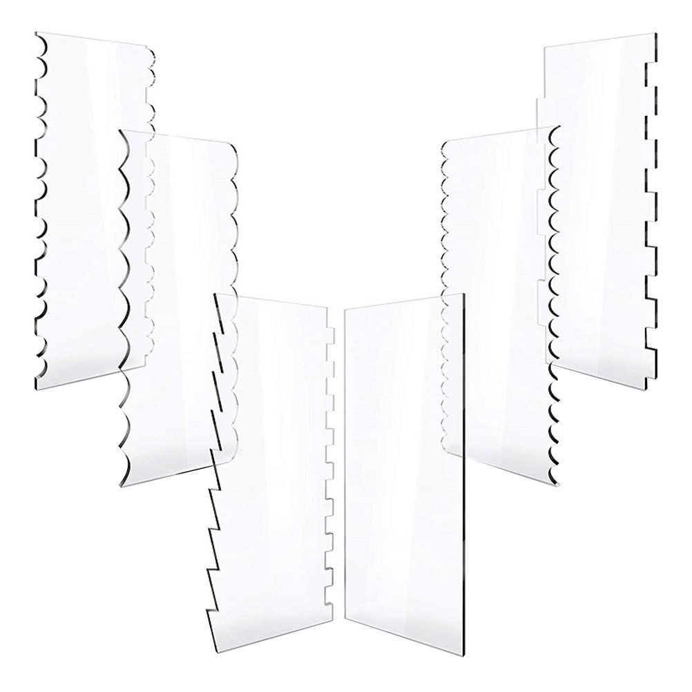6Pcs Cake Scraper Kit Home Bak - Kitchen Baking Cake 评论和价格