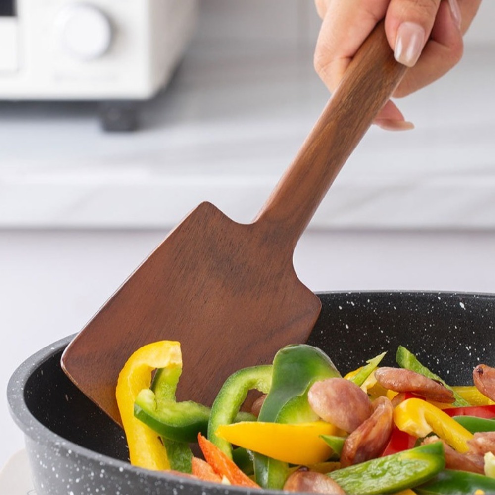 34cm Solid Wood Cooking Spatul - Offset Spatula Set 评论和价格