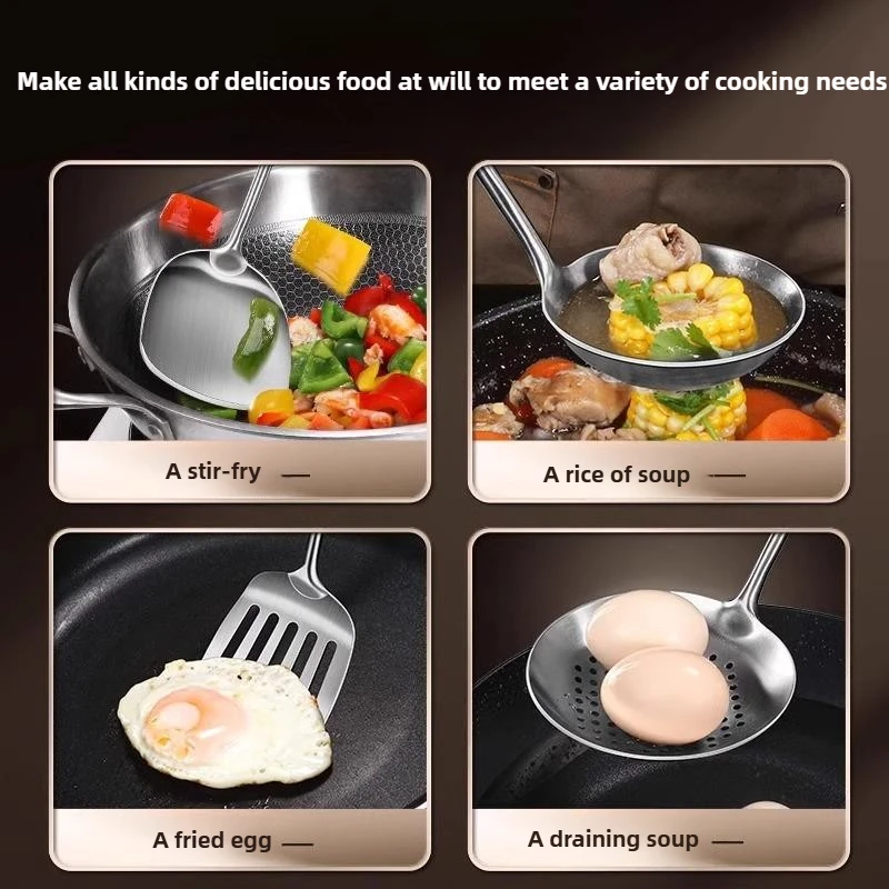 Food Grade Stainless Steel Wok - Offset Spatula Set 评论和价格