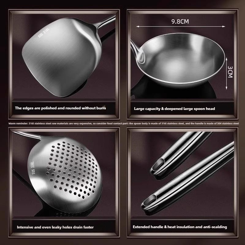 Food Stainless Steel Wok Spatu - Offset Spatula Set 评论和价格