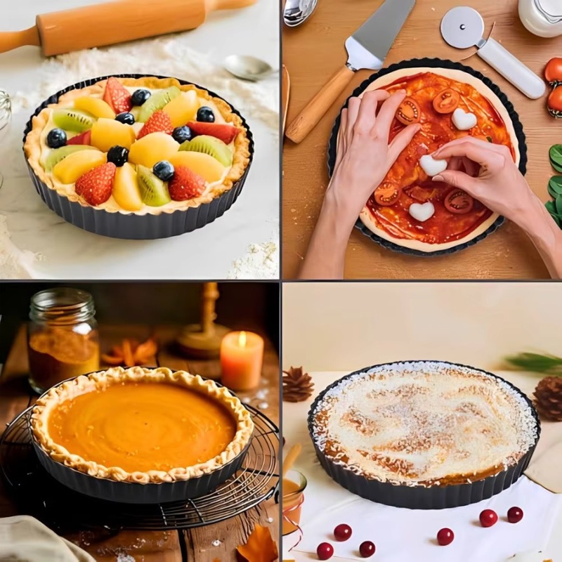 1pc Removable Bottom Fluted Ta - Kitchen Baking Trays 评论和价格